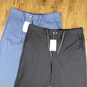 Quince Pant Men 34x34 Blue Black Ultra Stretch 24/7 Smart Chino Athletic Lot NWT